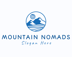 Ocean Mountain Outdoors logo design