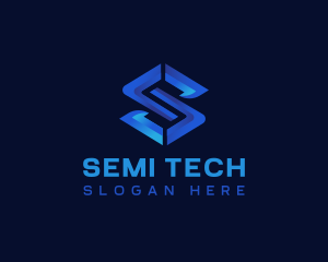 Professional Tech Letter S logo design