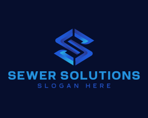 Professional Tech Letter S logo design