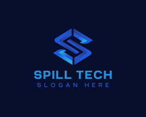 Professional Tech Letter S logo design