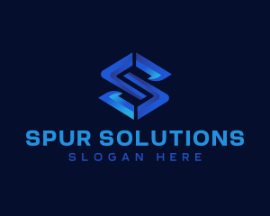 Professional Tech Letter S logo design