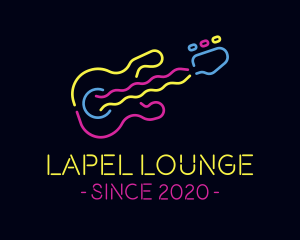 Neon Guitar Bar logo design