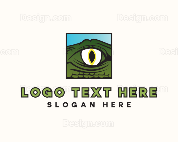 Alligator Reptile Eye Logo