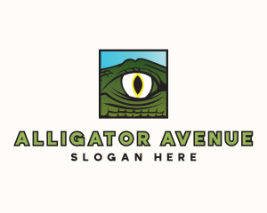Alligator Reptile Eye logo