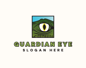 Alligator Reptile Eye logo design