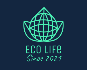 Green Eco Globe  logo design