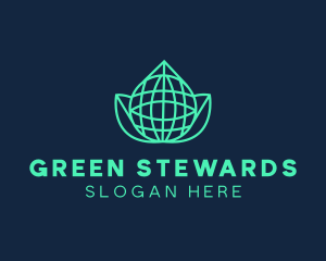 Green Eco Globe  logo design