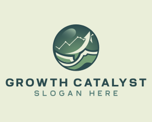 Money Growth Chart logo design