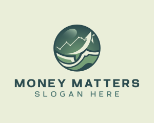 Money Growth Chart logo design