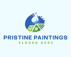 Paint House Renovation logo design