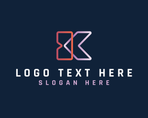 Generic Gradient Technology Letter K logo