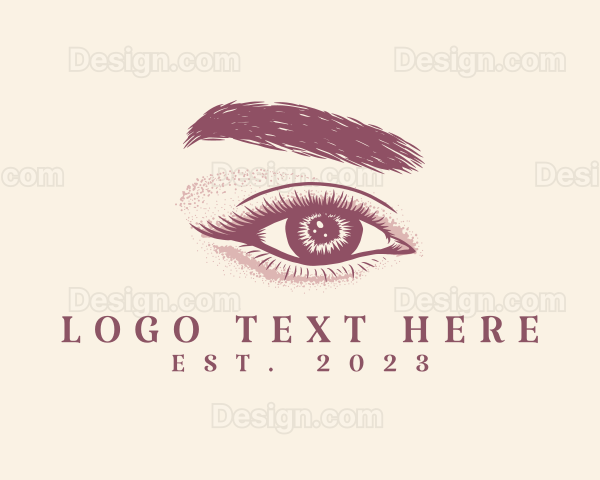 Eye Lashes Eyebrow Makeup Logo