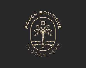 Palm Tree Beach Resort logo design