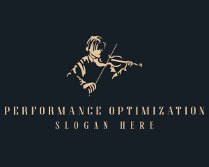 Violin Instrument Musician logo design