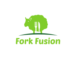 Lamb Fork & Knife logo design