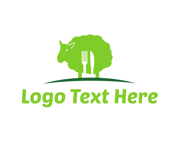 Green Fork logo example 1