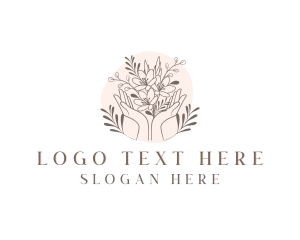 Floral Bouquet Hand logo