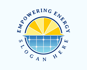 Global Solar Panel Energy logo design