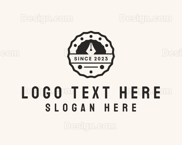 Pen Stamp Badge Logo
