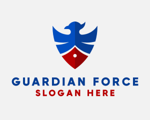 Patriotic Eagle Shield logo design