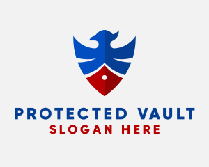 Patriotic Eagle Shield logo design