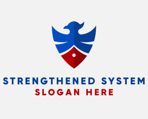 Patriotic Eagle Shield logo design