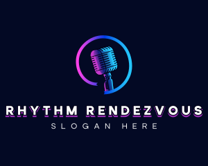 Audio Broadcasting Microphone logo design