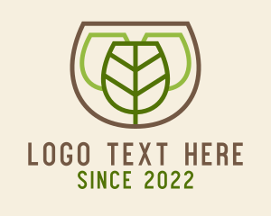 Vegan Wine Glass Drink logo