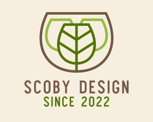 Vegan Wine Glass Drink logo