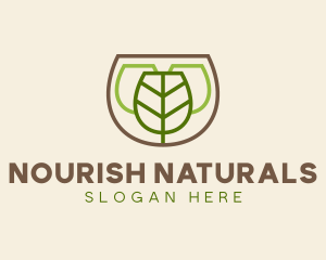 Vegan Wine Glass Drink logo