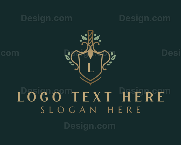 Elegant Trowel Landscaping Logo