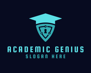 Academic Cycle Shield logo design