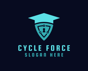 Academic Cycle Shield logo design