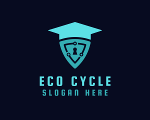 Academic Cycle Shield logo design