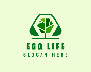 Eco Sustainable Tree logo design