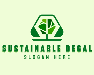 Eco Sustainable Tree logo design