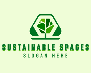 Eco Sustainable Tree logo design