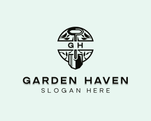 Garden Shovel landscaping logo design