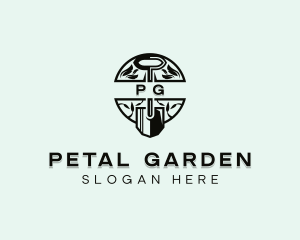 Garden Shovel landscaping logo design