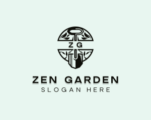 Garden Shovel landscaping logo design