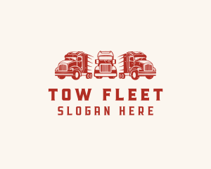 Trucking Fleet Logistics logo design