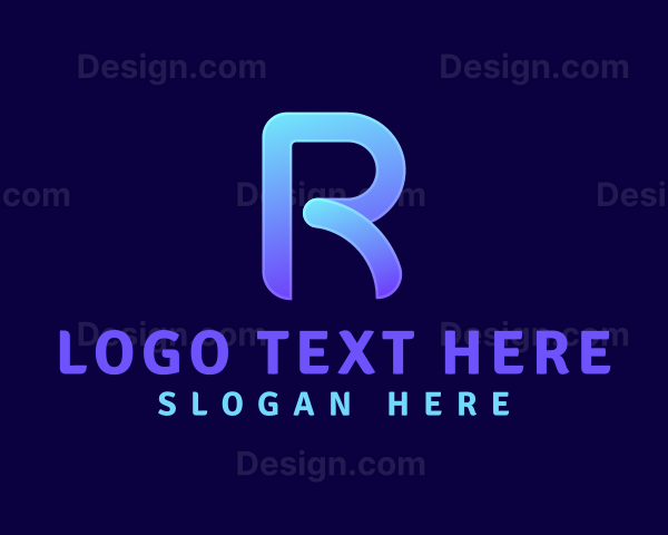 Modern Business Letter R Logo