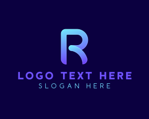 Modern Business Letter R logo