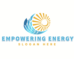 Sun Power Solar Panel logo design