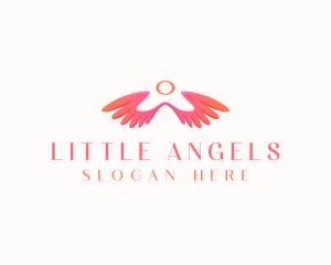 Angel Wings Spiritual logo design