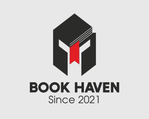 Spartan Book Bookmark logo design