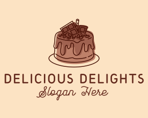 Sweet Chocolate Cake logo design