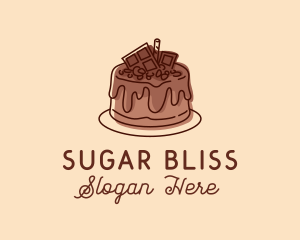 Sweet Chocolate Cake logo design