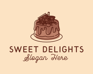 Sweet Chocolate Cake logo design