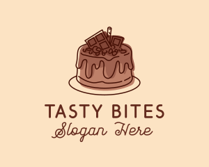 Sweet Chocolate Cake logo design